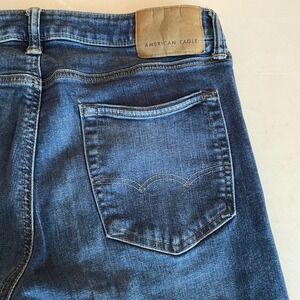 American Eagle Slim Straight Airflex+ Dark Wash Men's Jeans 33x32 Blue Denim